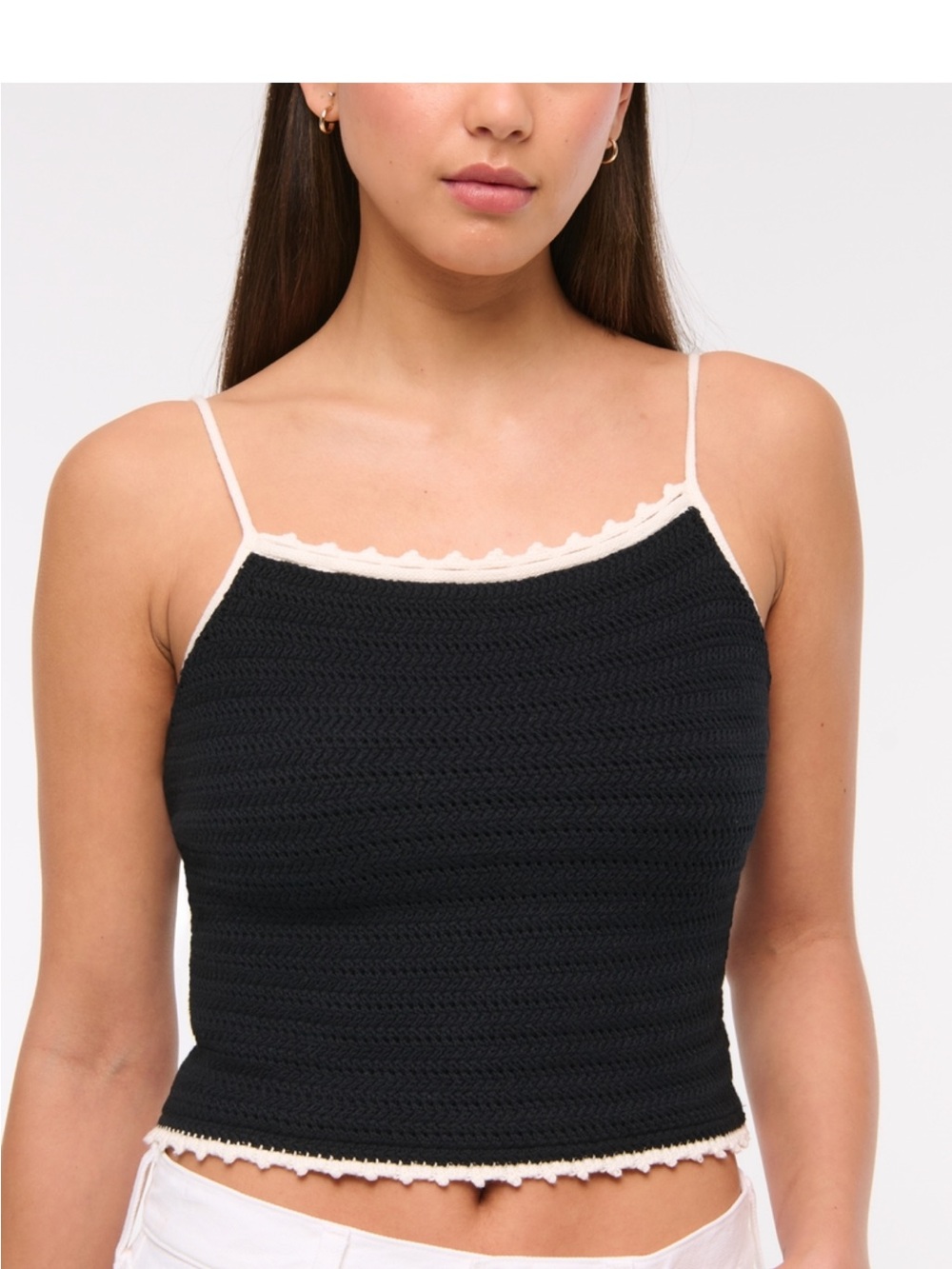 Abercrombie Crochet-style tube back tank top